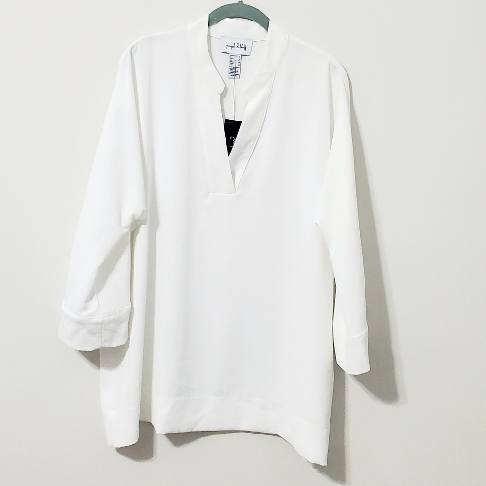 Joseph Ribkoff Vanilla Boxy Top Dolman Sleeves Size 14 NEW - Picture 2 of 13